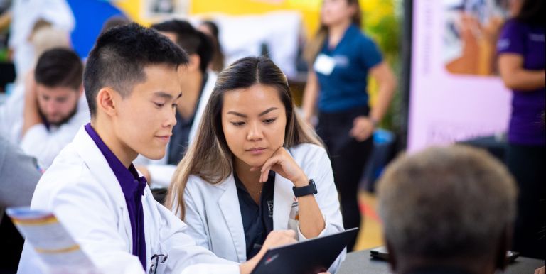PharmD students at a Medicare Part D Outreach Clinic