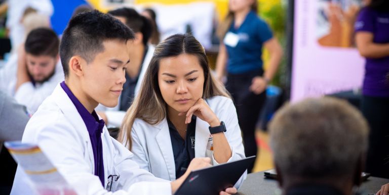 PharmD students at a Medicare Part D Outreach Clinic