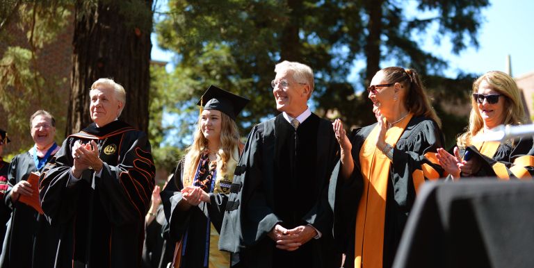 Pete Carroll ’73, ’78 at Commencement 2022