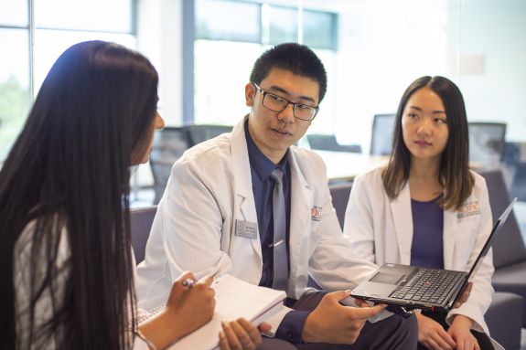 PharmD students in student lounge