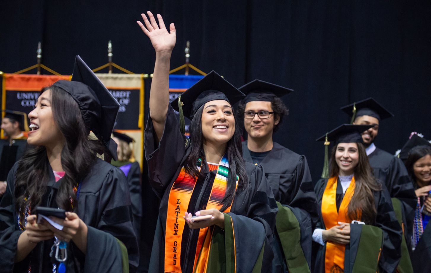 Hispanic pharmacy graduate at Commencement