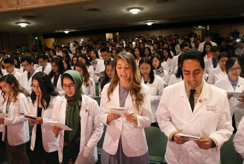 Diverse students at Pharmacy White Coat Ceremony