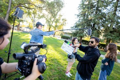 Students learn filmmaking 