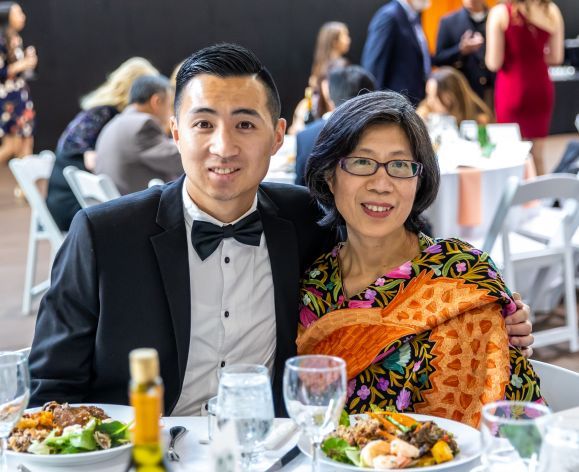 Mother and son at the annual Pharmacy Graduation Banquet