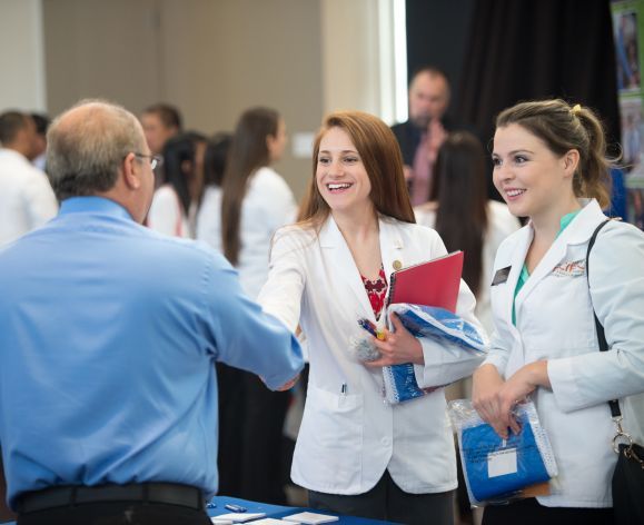 PharmD students at employer showcase event