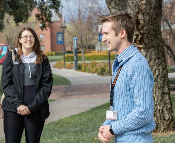 Campus tour lead by Pacific staff
