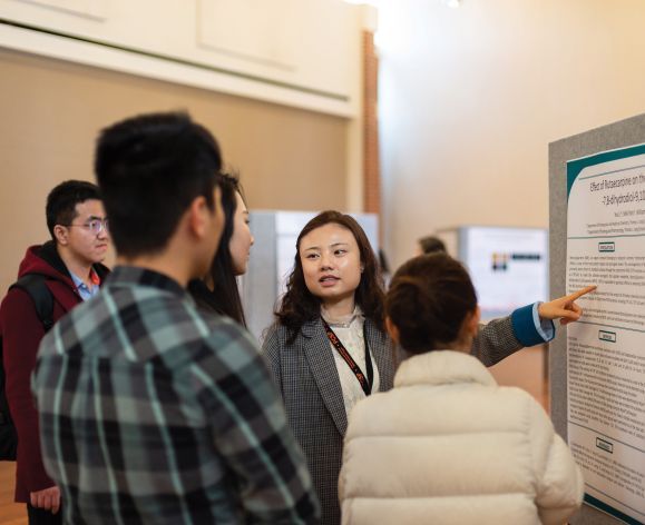 Pharmaceutical and Chemical Sciences Program graduate student presents research poster
